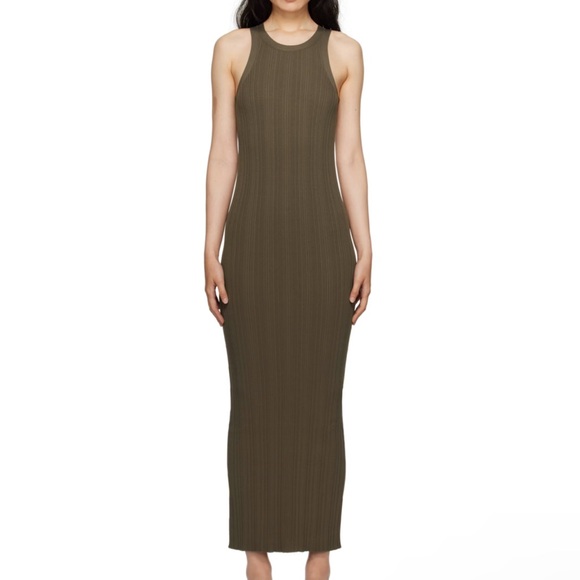 toteme seamless rib tank dress Curved rib tank dress black TOTEME